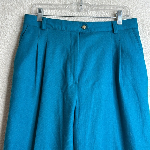 Vintage Potomac Collection Womens Blue Wool Elastic Waist Pants Size 16 - Picture 3 of 9